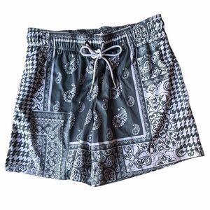 Kinetic Kings Gray and White Mesh Drawstring Gym Shorts, Medium